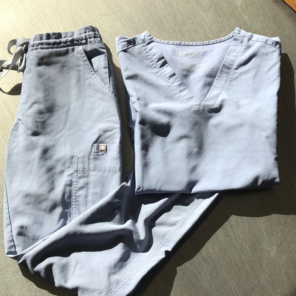 Figs Sky Blue Scrub Ensemble